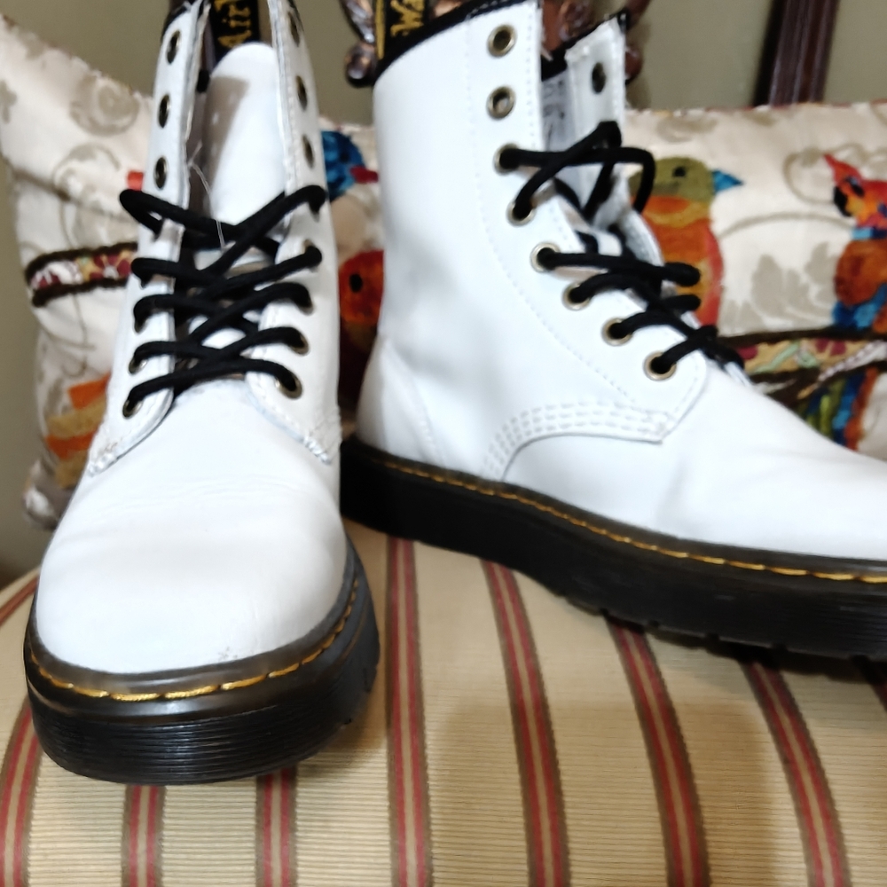 White Doc Marten Boots....